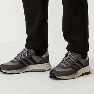 Adidas Men's Charcoal and Black Sneakers